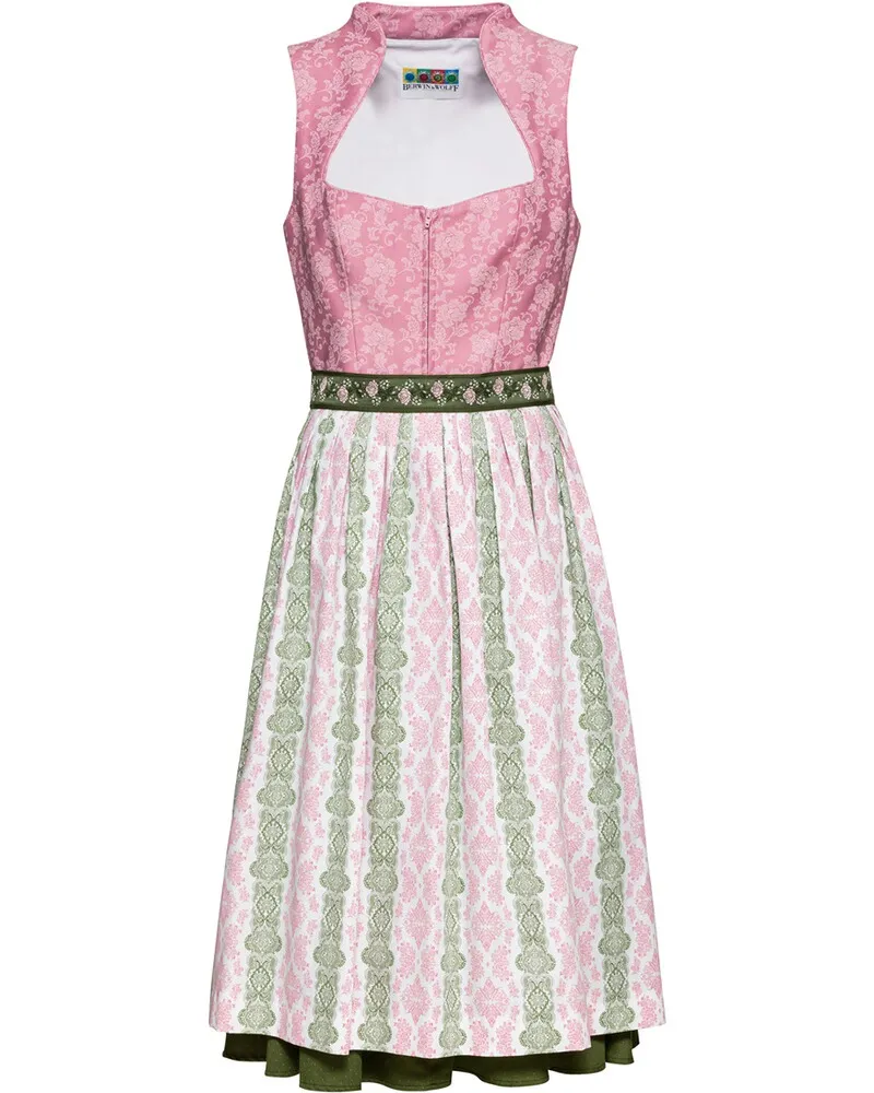 Berwin & Wolff Midi-Dirndl mit Schließe Rosa