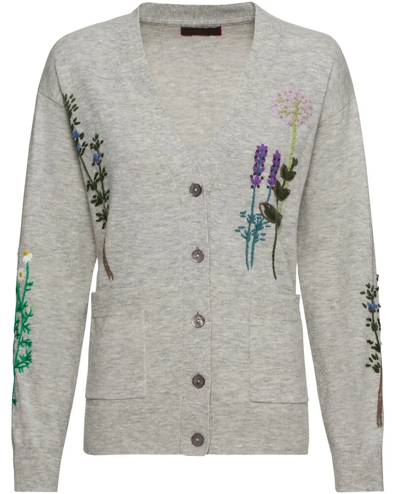 Reitmayer Cardigan mit Gartenkräutern Grau