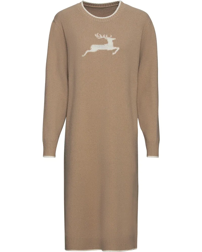 Reitmayer Strickkleid mit Hirsch Beige