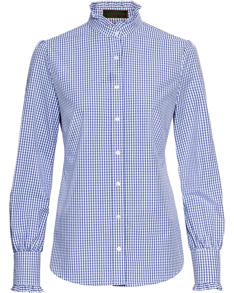 Reitmayer Vichykarobluse Blau