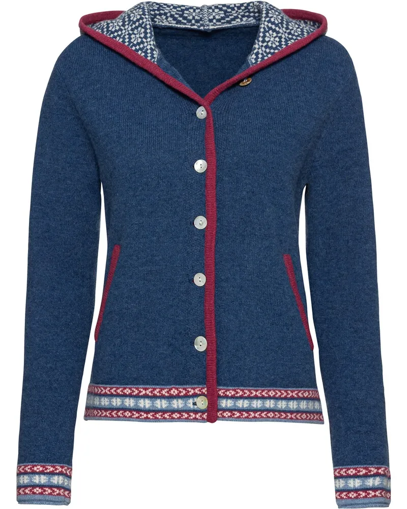 Reitmayer Jacquard-Cardigan mit Kapuze Blau