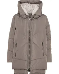 White Label Kapuzen-Steppjacke oversized Taupe