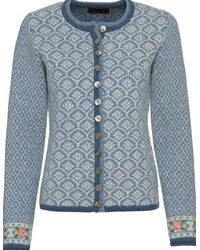 Reitmayer Jacquard-Strickjacke Hellblau