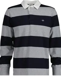 Gant Rugbypolo mit Blockstreifen Grey