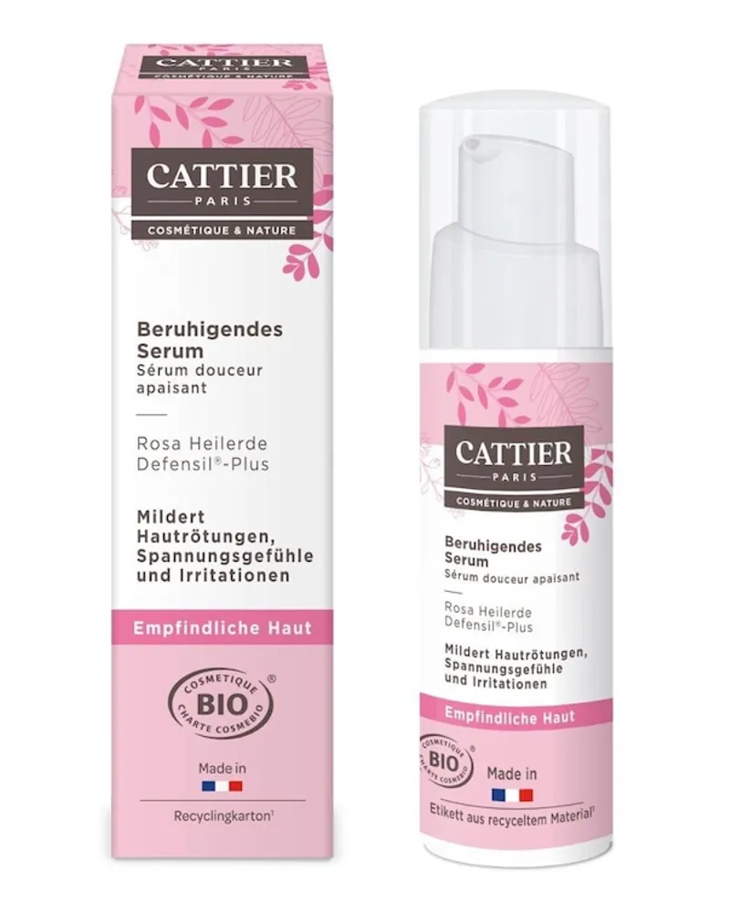 Cattier Rosa Heilerde Beruhigendes Serum Feuchtigkeitsserum 30 ml 