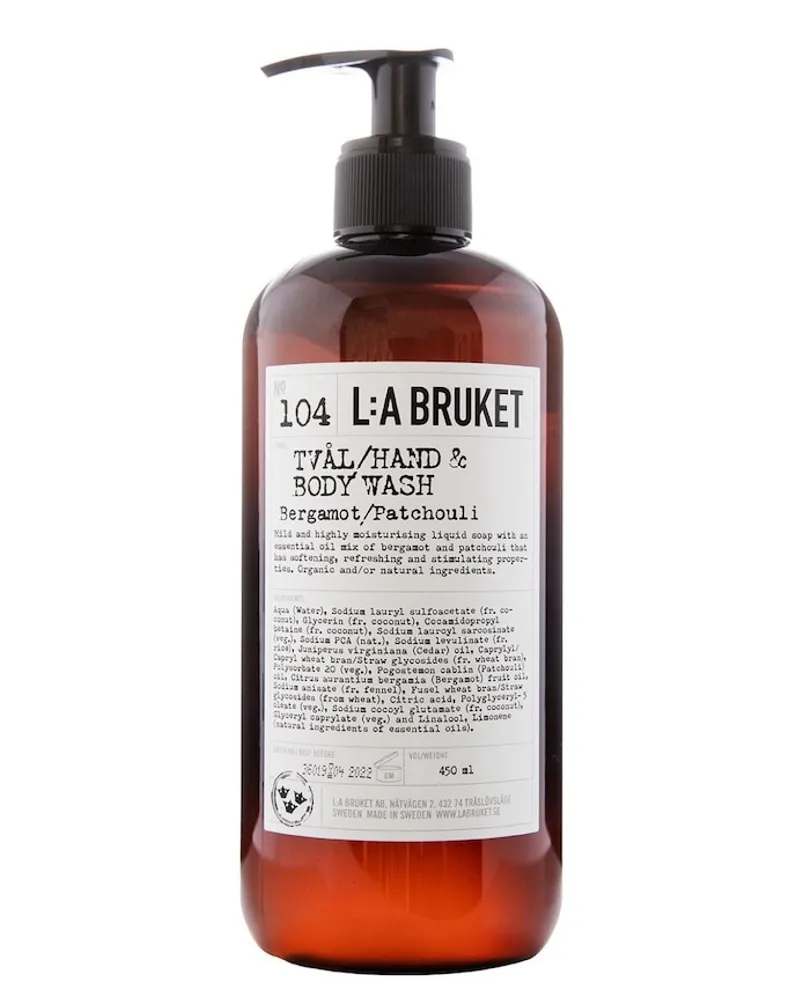 L:A Bruket No.104 Bergamot/Patchouli Seife 450 ml 