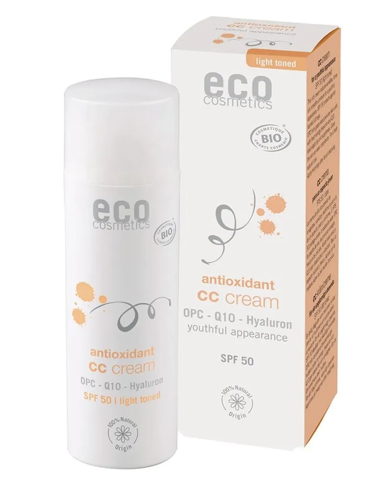 ECO Cosmetics OPC. Q10 & Hyaluron LSF50 CC Creme hell 50ml BB- CC-Cream 