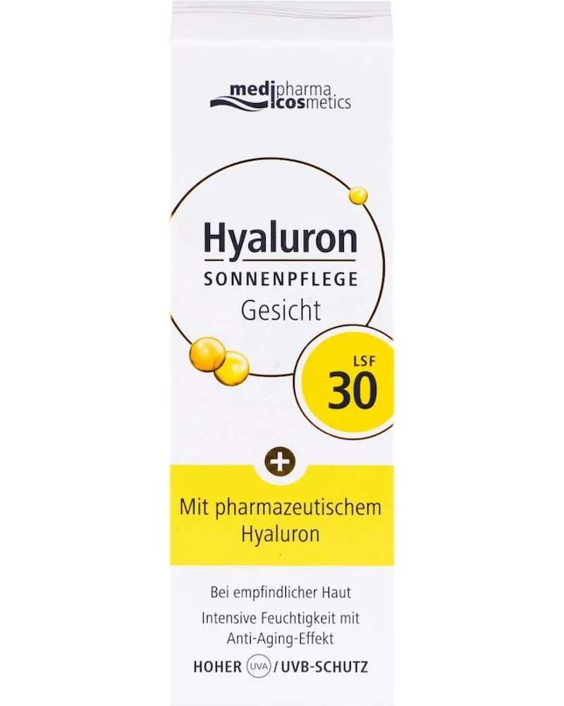 Medipharma Cosmetics HYALURON SONNENPFLEGE Gesicht Creme LSF 30 Sonnenschutz 05 l 