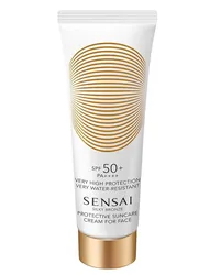 Sensai Silky Bronze Protective Suncare Cream for Face 50+ Sonnenschutz 50 ml 