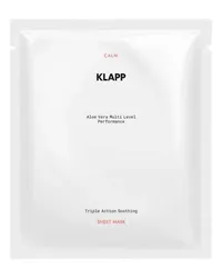 KLAPP Aloe Vera Multi Level Performance Triple Action Soothing Sheet Mask Feuchtigkeitsmasken 