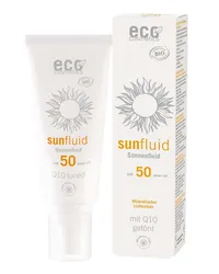 ECO Cosmetics Sonnenfluid LSF50 Q10 getönt Sonnenschutz 100 ml 