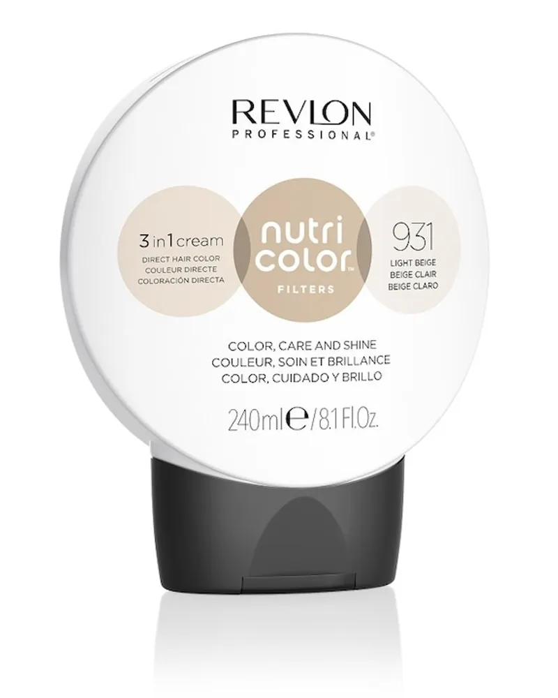 Revlon Nutri Color Filters 3 in 1 Cream Nr. 931 Helles Beige Haarkur & -maske 240 ml Braun Braun