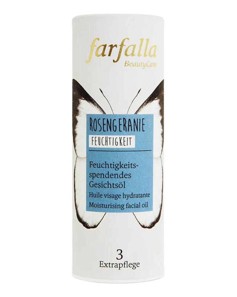 Farfalla Rosengeranie Feuchtigkeitsspendendes Gesichtsöl 20ml 15 ml 