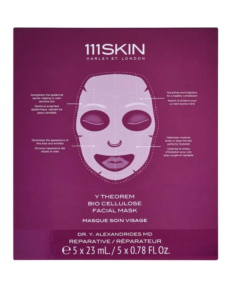 111SKIN Y Theorem Bio Cellulose Facial Mask Box Tuchmasken 115 ml 