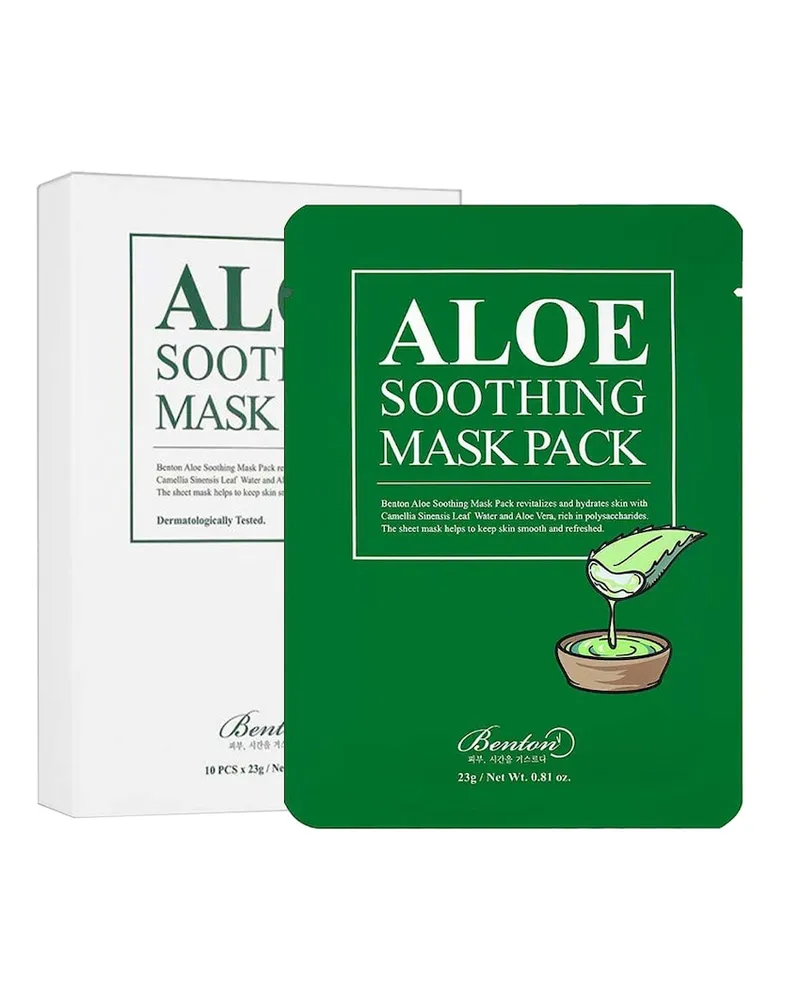 Benton Aloe Soothing Mask Pack 10er Set Tuchmasken 