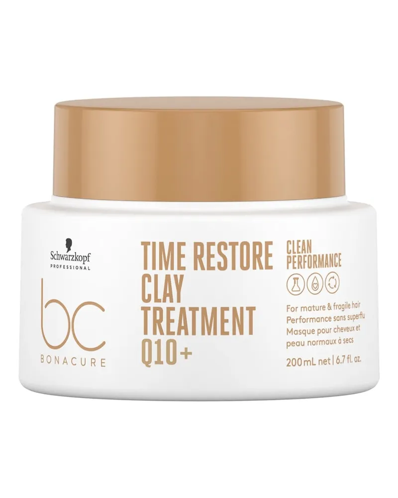 Schwarzkopf BC BONACURE Q10 Time Restore Clean Tonerde-Maske200ml Haarkur & -maske 