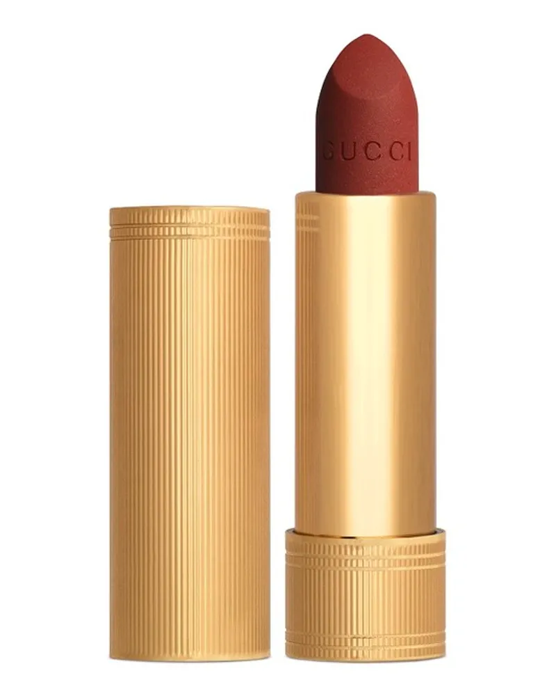 Gucci Beauty Rouge à Lèvres Mat Rosso Ancora Lippenstifte 3.5 g Nr. 204 Peggy Taupe Dunkelrot