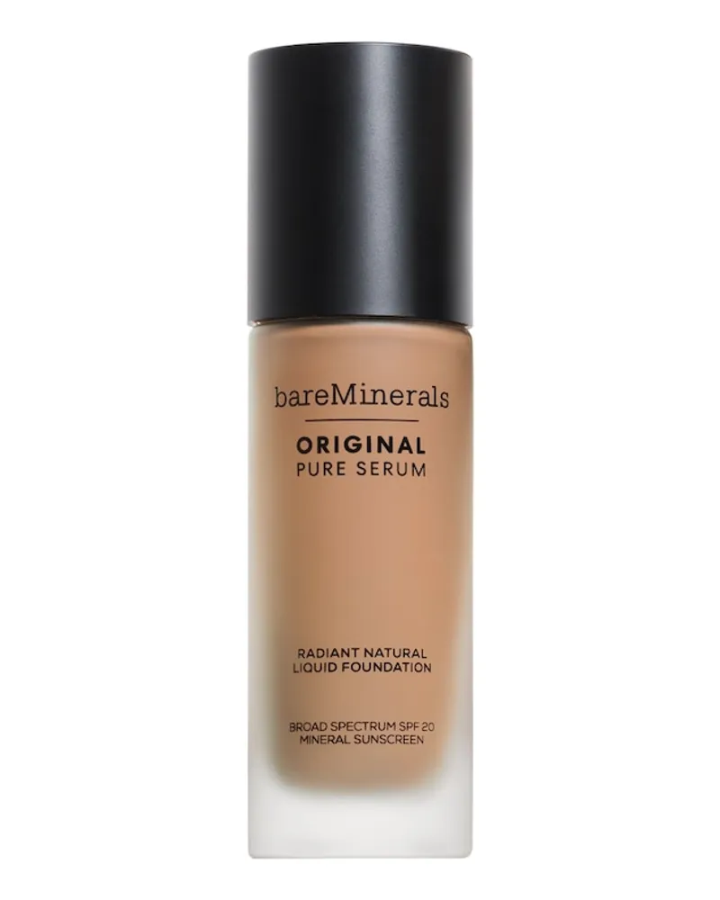 bareMinerals Original Pure Serum Radiant Natural Liquid Foundation Mineral SPF 20 30 ml MEDIUM WARM 3.5 Hellbraun