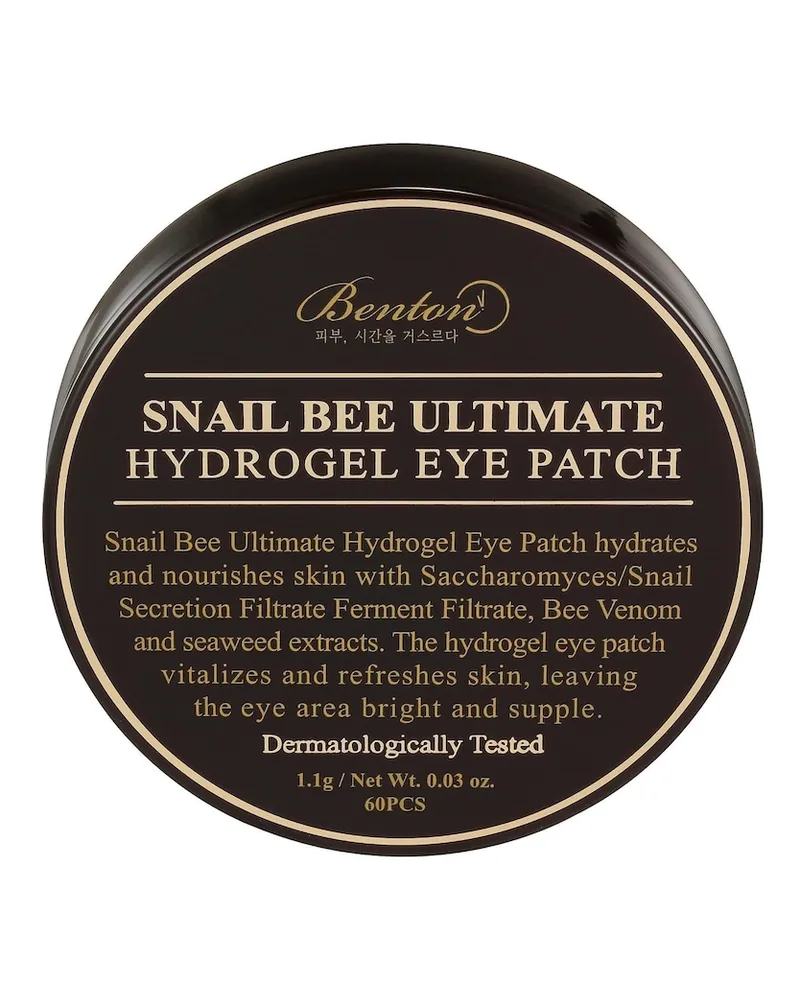 Benton Snail Bee Ultimate Hydrogel Eye Patches Augenmasken & -pads 