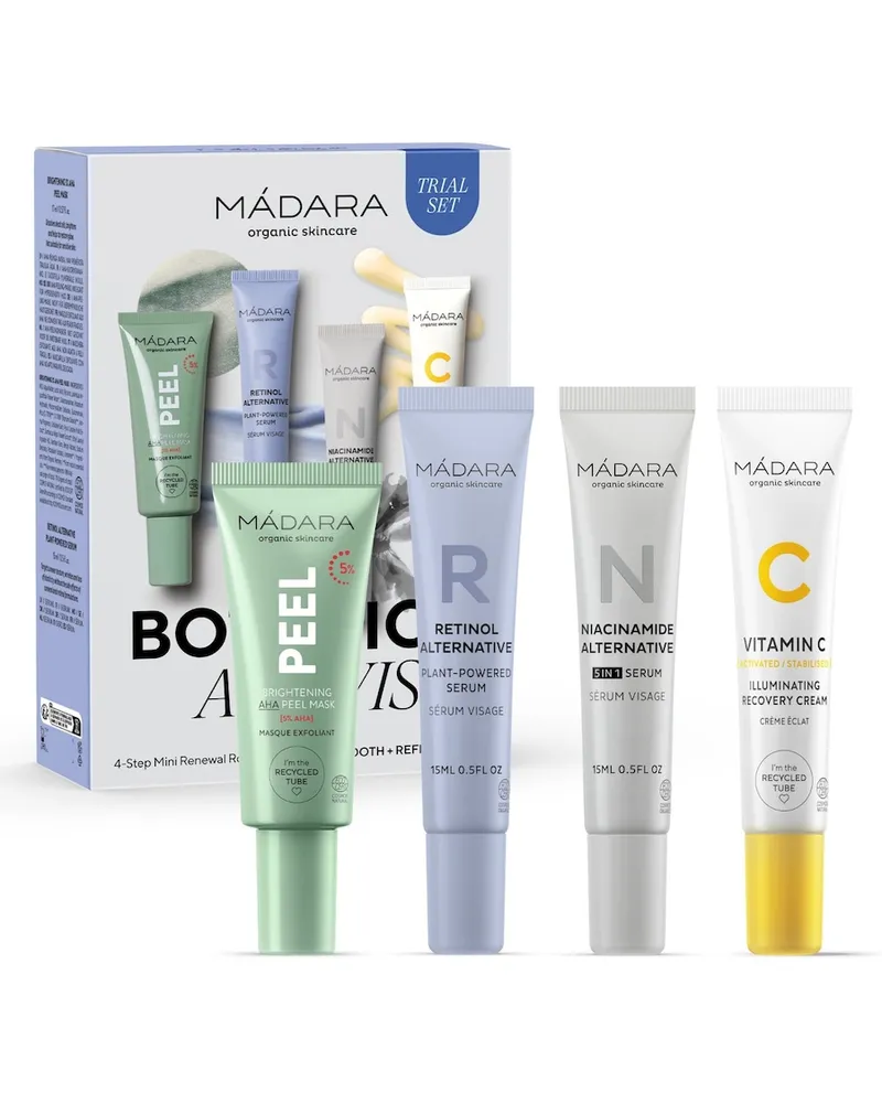 MÁDARA Time Miracle Botanic Activist 4 Teilige Erneuernde Mini Routine Gesichtspflegesets