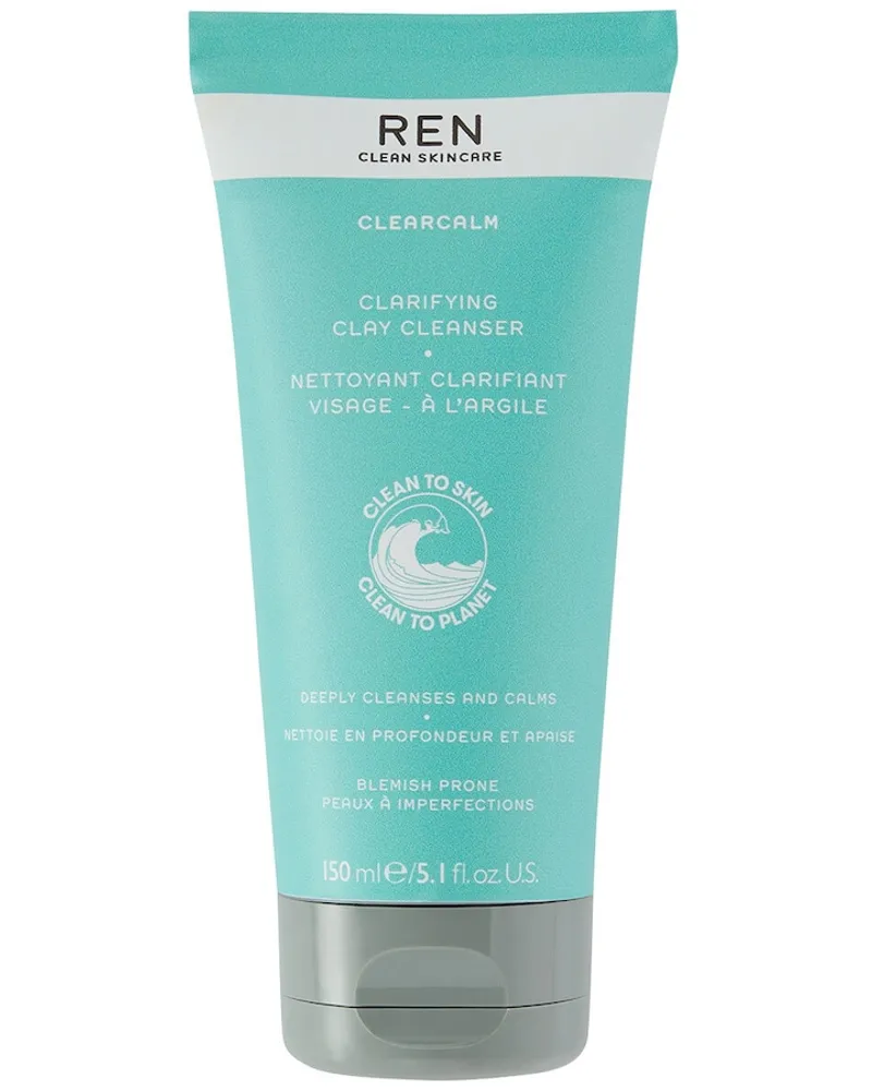 REN Clear Calm 3 Clarifying Clay Cleanser Reinigungsgel 150 ml 