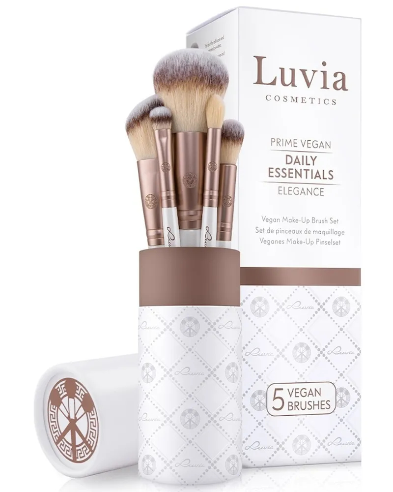 Luvia Cosmetics Prime Vegan Coffee Brown / White Pinselsets 