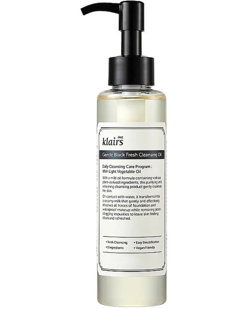 Dear, Klairs Gentle Black Fresh Cleansing Oil Reinigungsöl 150 ml 