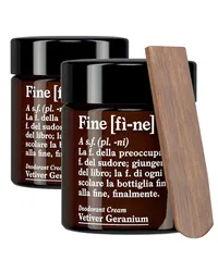 fi-ne Deodorant Vetiver Geranium Doppelpack (2er Set) Deodorants 60 g 