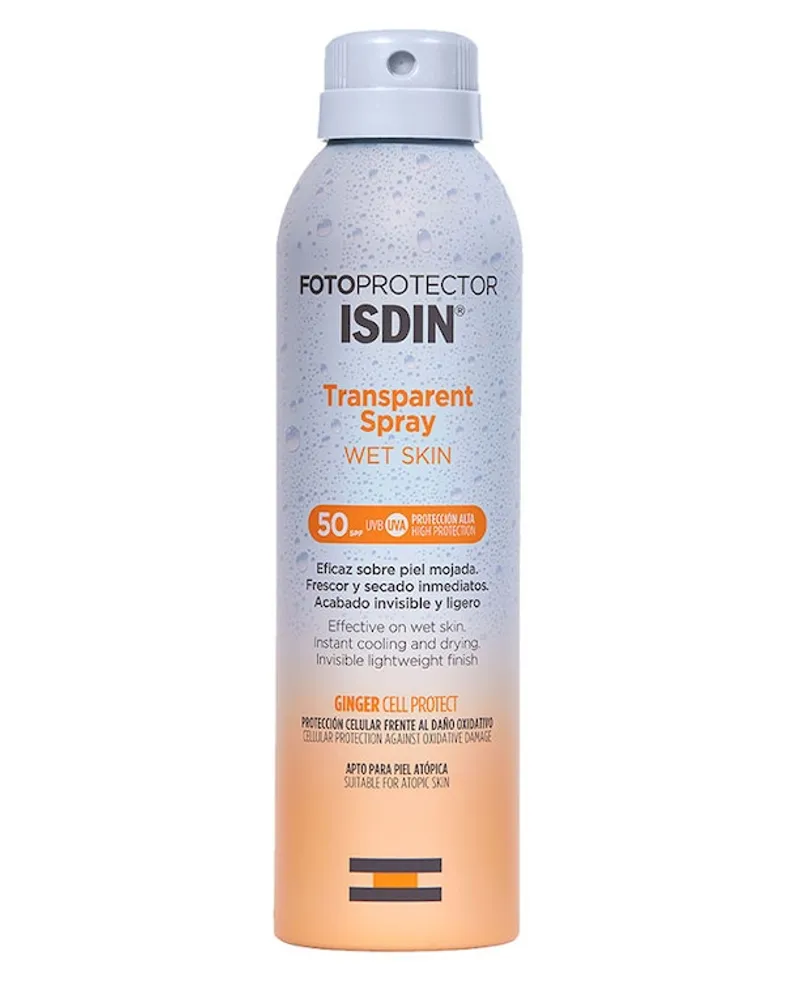 ISDIN Photoprotector Transparentes Spray Für Nasse Haut Spf50+ Sonnenschutz 250 ml 