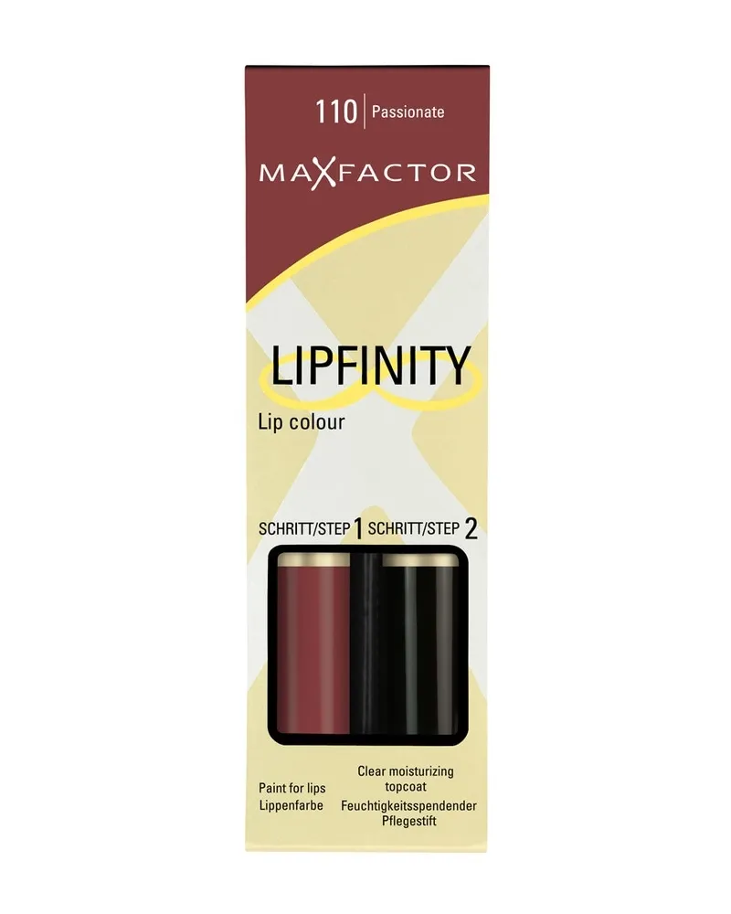 Max Factor Lipfinity Lippenstifte 4 g Nr. 110 Passionate Dunkelrot