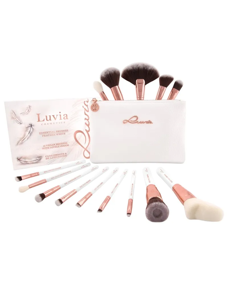 Luvia Cosmetics Essential Brushes Feather White Puderpinsel 