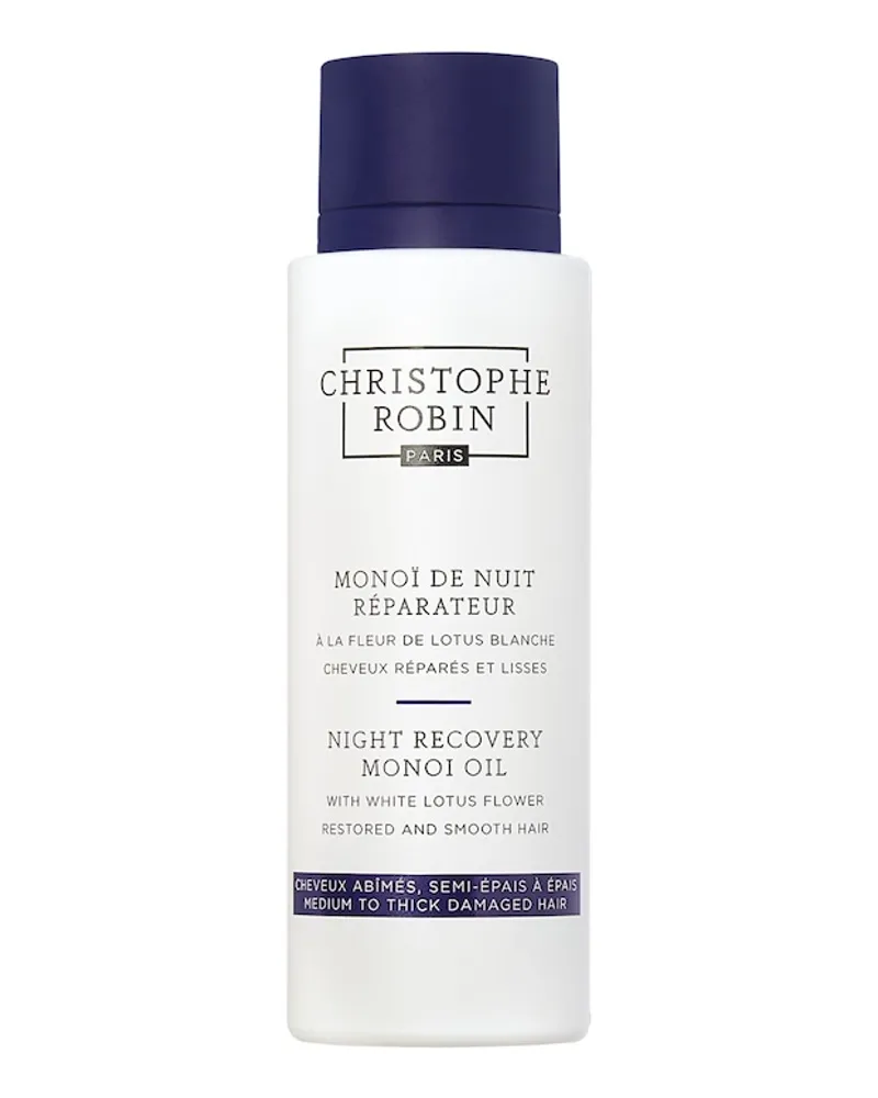 Christophe Robin Night recovery monoi oil with white lotus flower Haaröle & -seren 92 g 