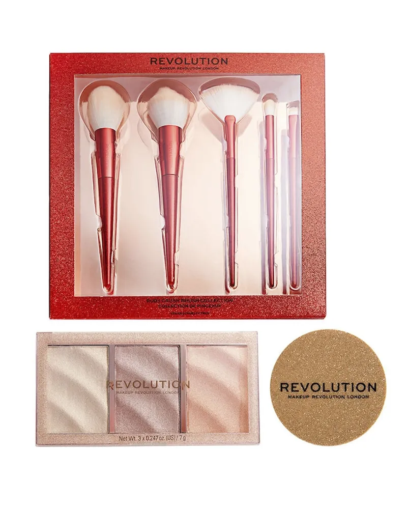 REVOLUTION Beauty Textmarker Und Pinsel, 3 Stück Highlighter 