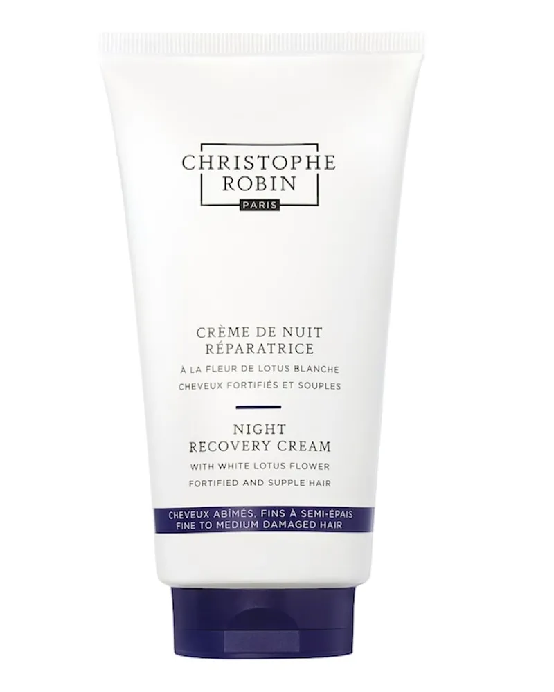 Christophe Robin Night recovery cream with white lotus flower Haarkur & -maske 150 ml 