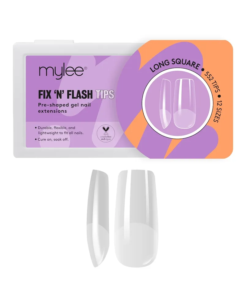 MYLEE FIX 'N' FLASH Tips Kunstnägel & Nageldesign Short Round 