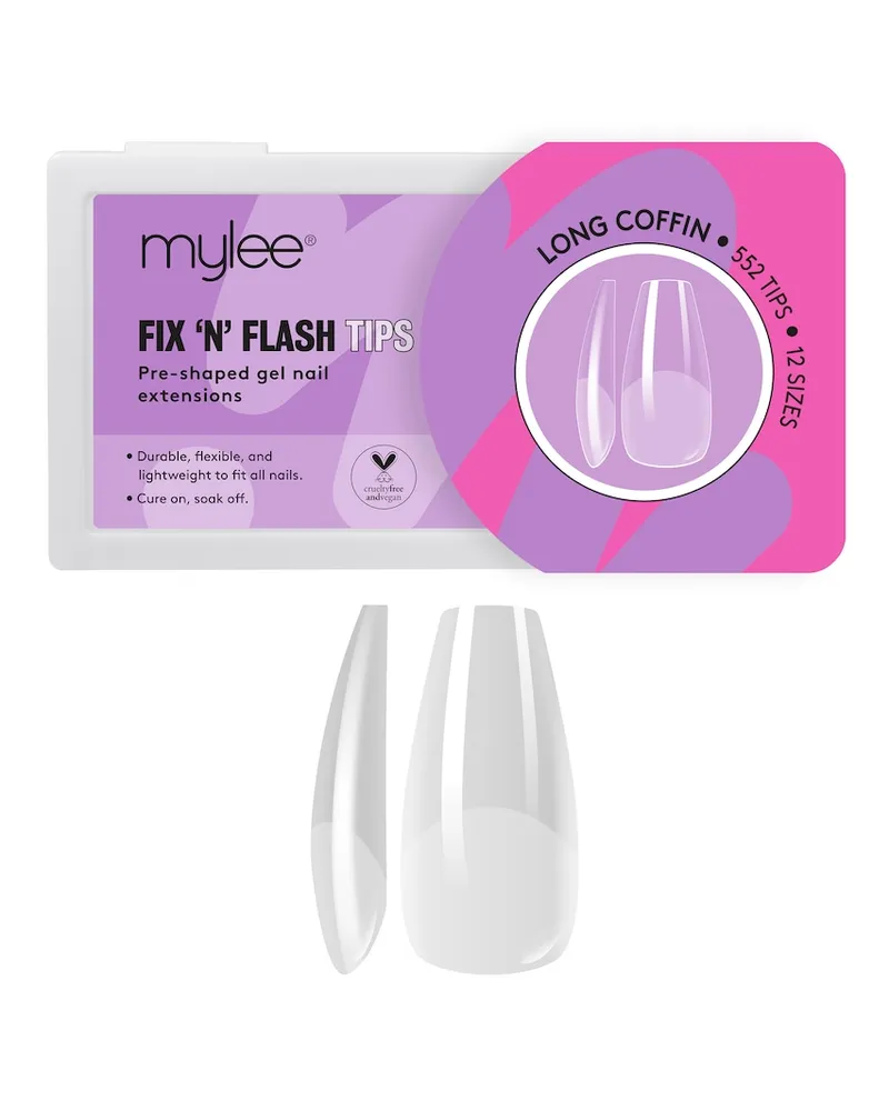 MYLEE FIX 'N' FLASH Tips Kunstnägel & Nageldesign Short Round 