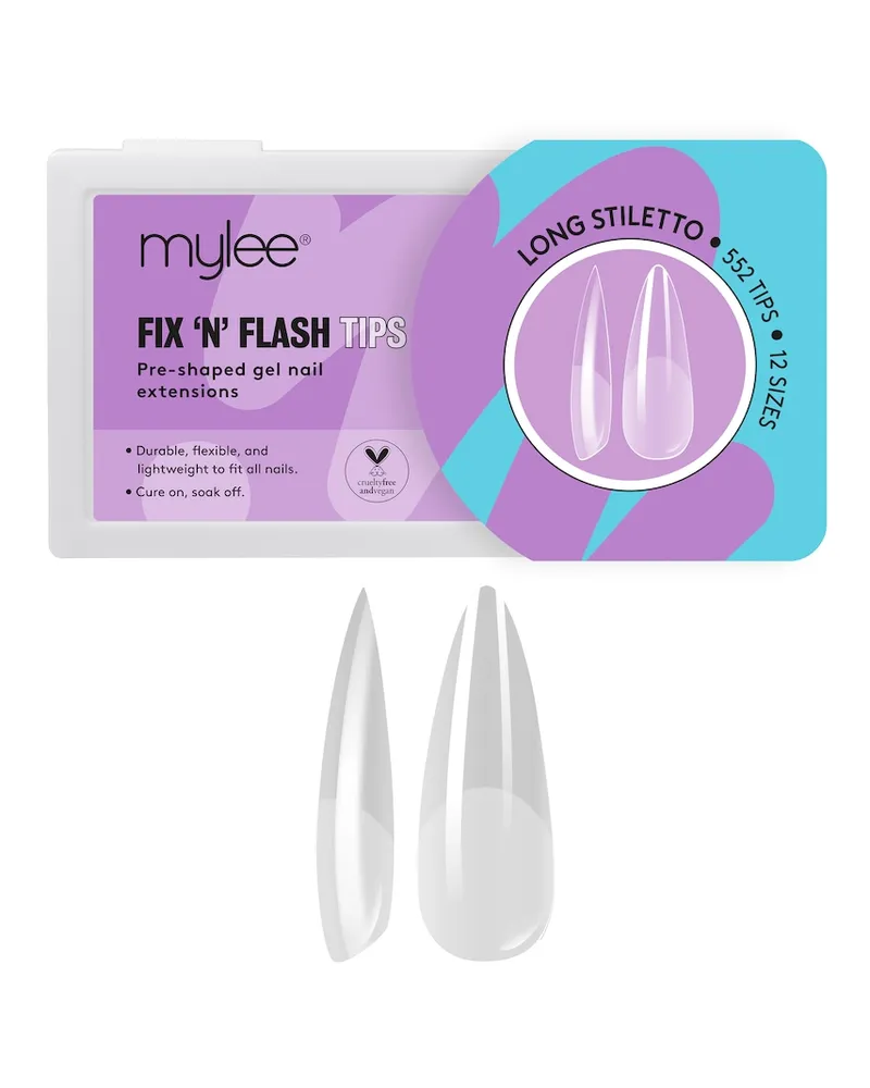 MYLEE FIX 'N' FLASH Tips Kunstnägel & Nageldesign Short Round 