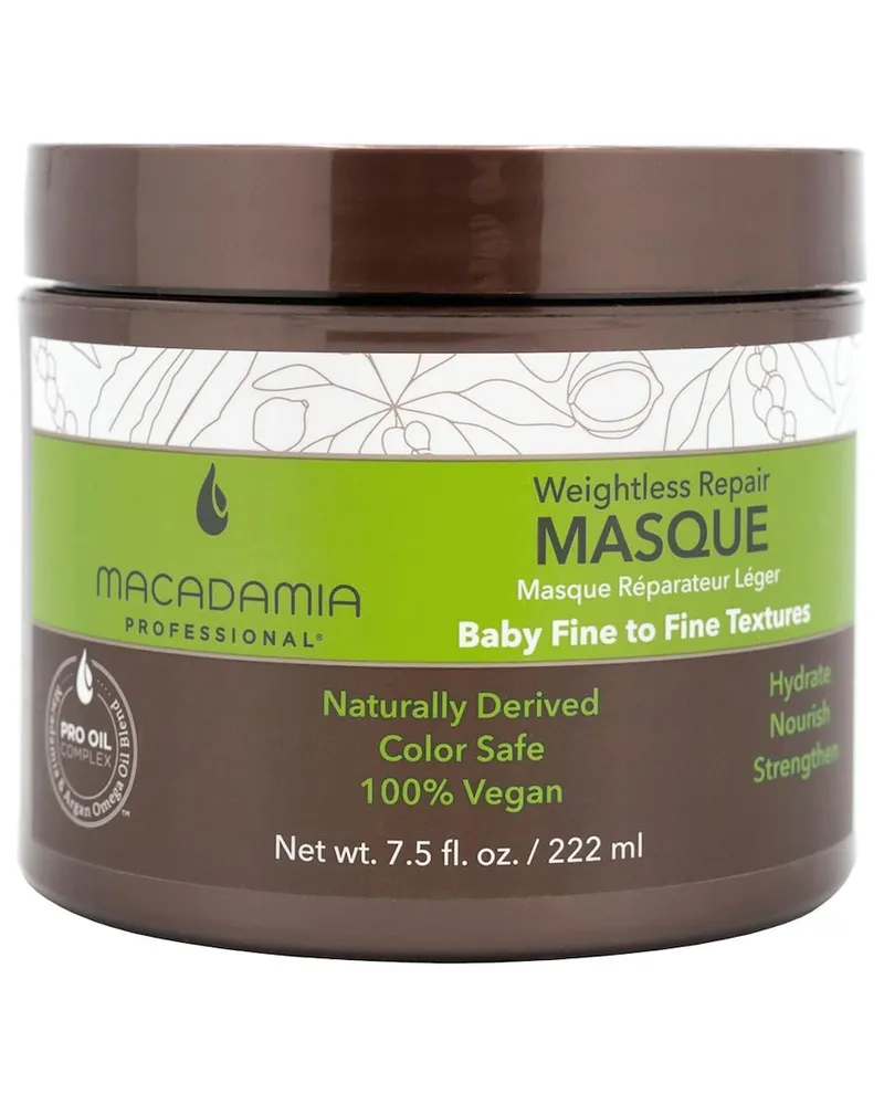 Macadamia Professional Weightless Repair Masque Feuchtigkeitsmasken 222 ml 