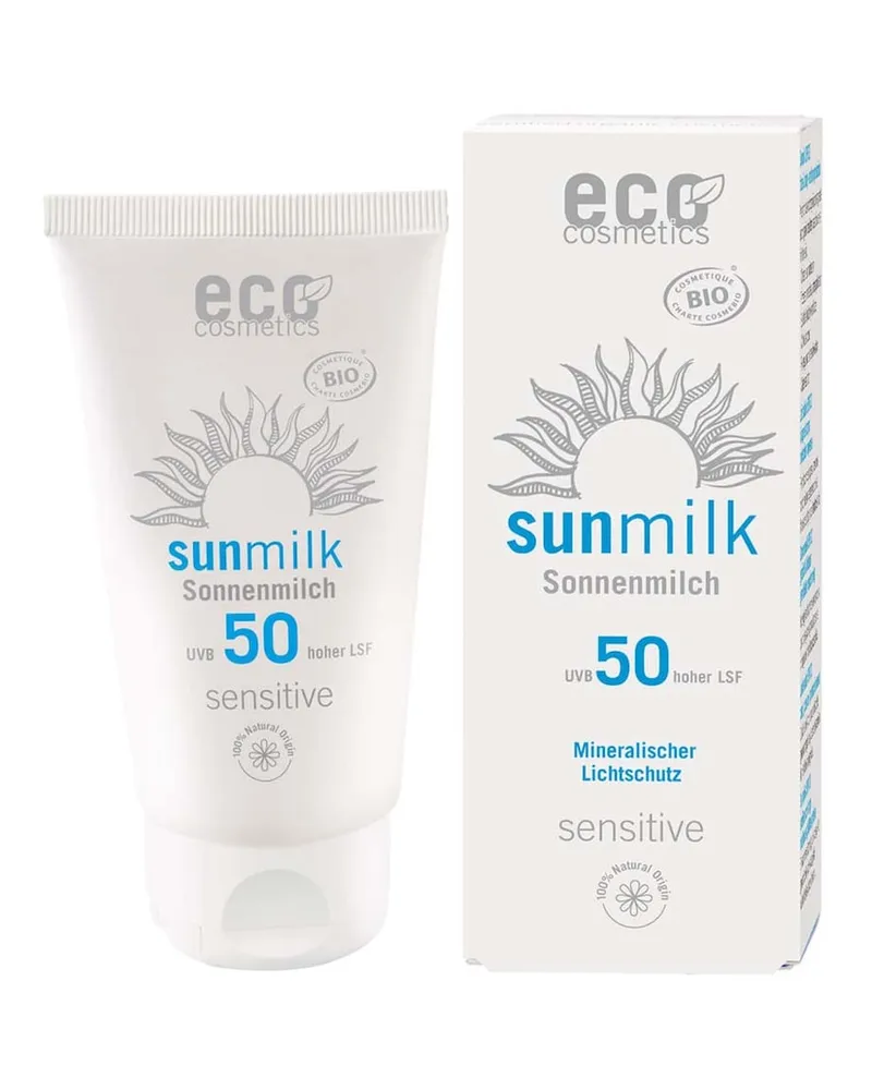 ECO Cosmetics Sonnenmilch LSF50 Sensitive Sonnenschutz 75 ml 