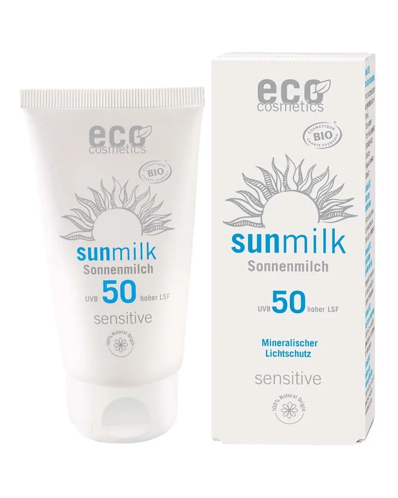 ECO Cosmetics Sonnenmilch Lsf50 Sensitive Sonnenschutz 75 Ml