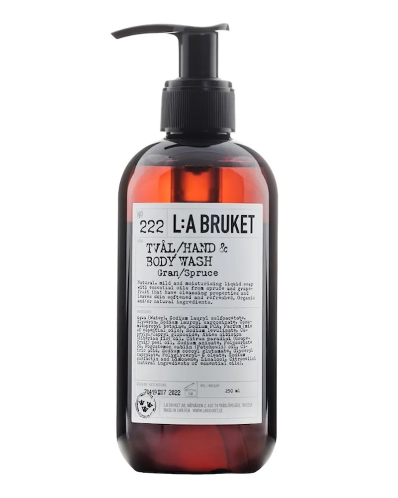 L:A Bruket No. 222 Hand & Body Wash Spruce Seife 450 ml 