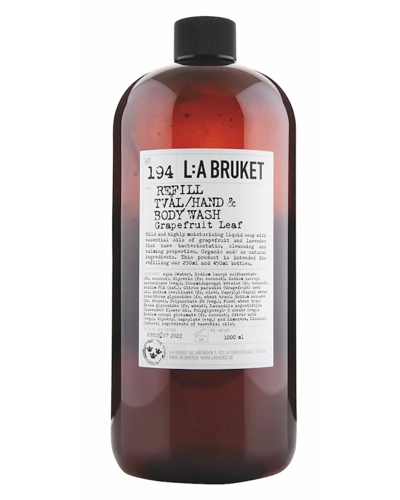 L:A Bruket No. 194 Hand & Body Wash Grapefruit Leaf Seife 1000 ml 