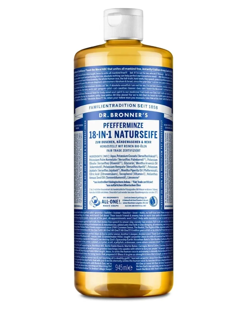 Dr. Bronner's 18-in-1 NATURSEIFE Pfefferminze Seife 945 ml 