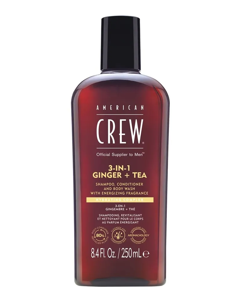 American Crew 3-in-1 Ginger + Tea Shampoo, Conditioner and Body Wash 1000 ml 