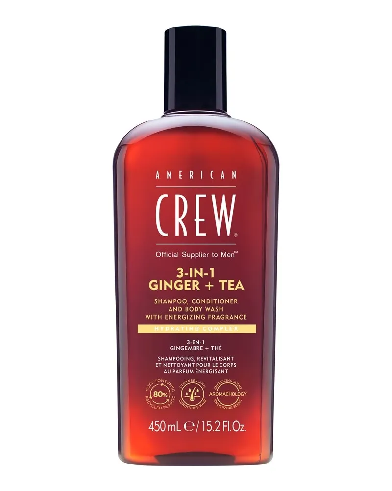 American Crew 3-in-1 Ginger + Tea Shampoo, Conditioner and Body Wash 1000 ml 