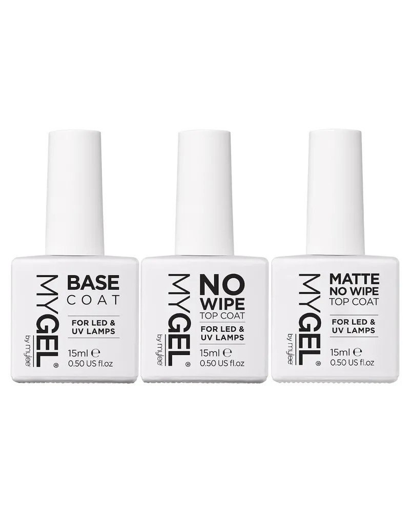 MYLEE Matte No Wipe Top Coat und Base Trio Sets 45 ml Matter 