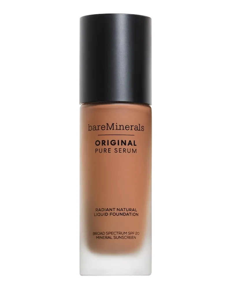 bareMinerals Original Pure Serum Radiant Natural Liquid Foundation Mineral SPF 20 30 ml MED. DEEP WARM 4.5 Braun