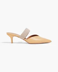 Malone Souliers Maisie Mules aus Leder mit Krokodileffekt Neutral