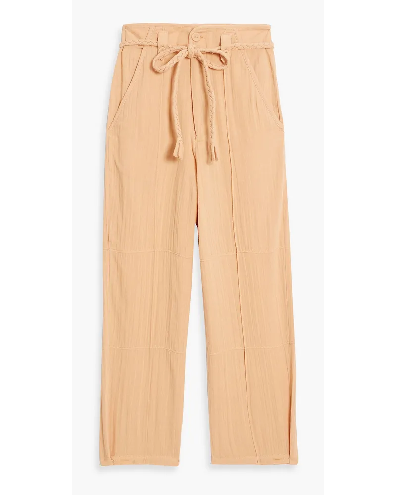 Joie Marin Cropped Hose mit geradem Bein aus Baumwollgaze Orange