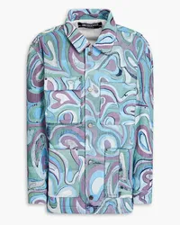 Jacquemus Chapels Sporthose aus Baumwollfleece Blau